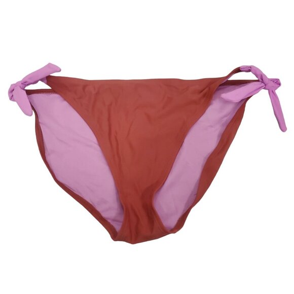 No Boundaries Junior's Rust Pink Tie Side Full Seat Bikini Bottoms Size XL 15-17 - Picture 1 of 4